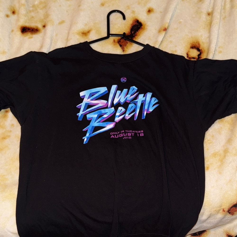Blue Beetle Movie Promotional Graphic T-Shirt Black
